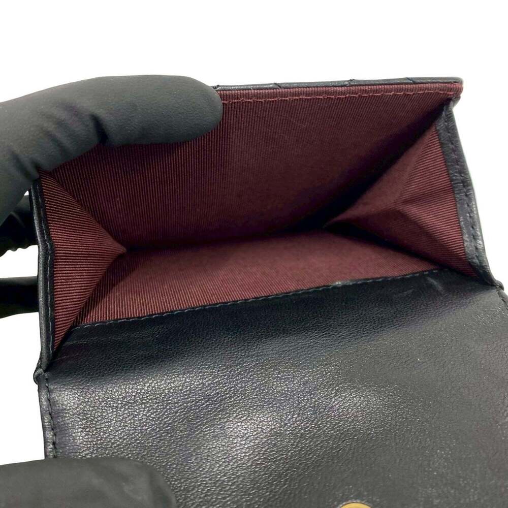 CHANEL Black Lambskin Leather Logo Wallet - Picture 10 of 10